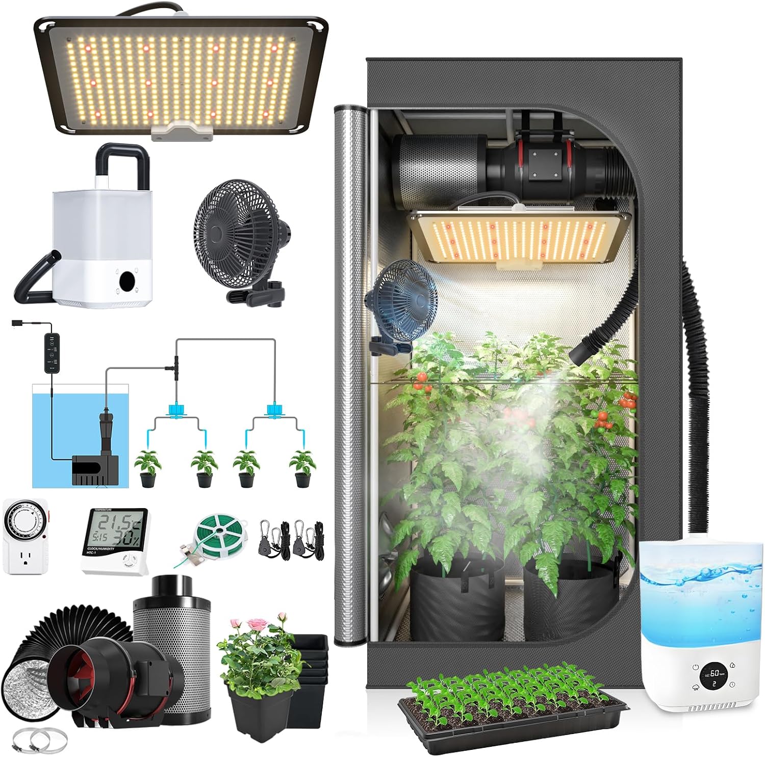 ชุดอัพเกรดเต็นท์ปลูกต้นไม้อัตโ - Grow Tent Complete Kit บทวิจารณ์และราคา